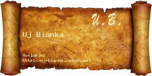 Uj Bianka névjegykártya